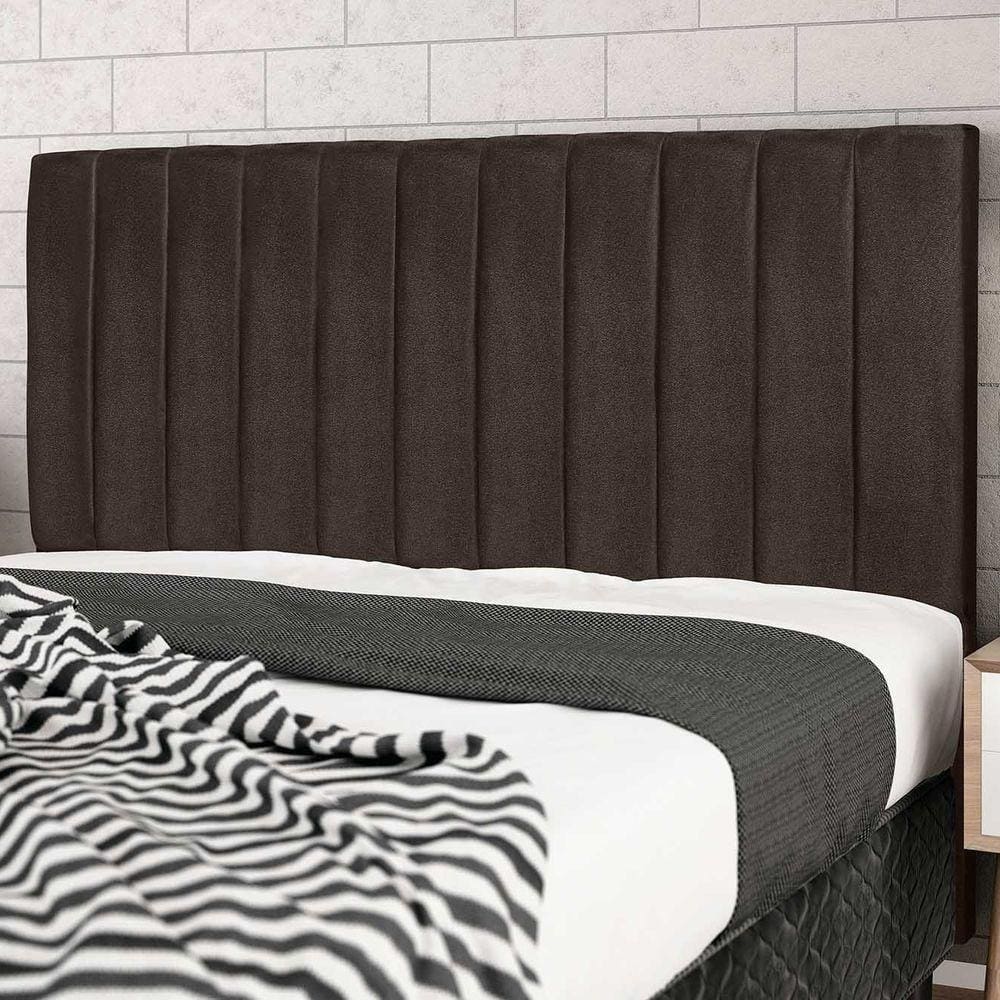 Cabeceira Casal Jbe Camboriú Bege 144cm Cama Box 138 Marrom