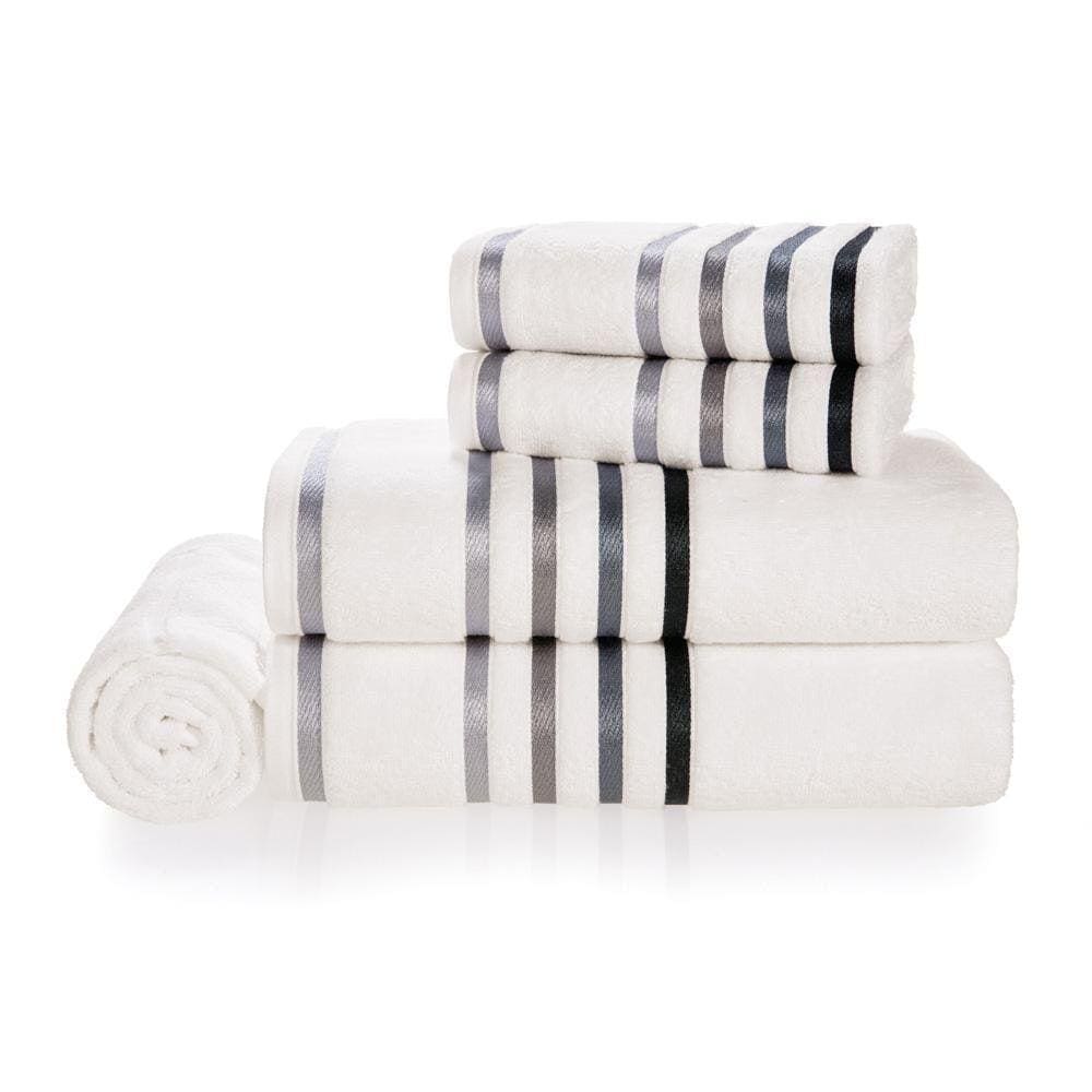 Jogo Banhão Lumina Karsten Gigante 5 Peças Branco/Cinza