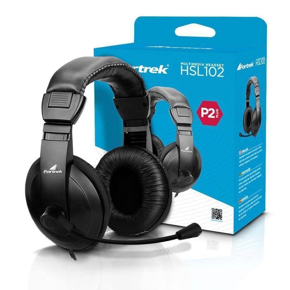 Fone Mutimídia Hsl-102 Preto Fortrek Confortavel Ajustavel