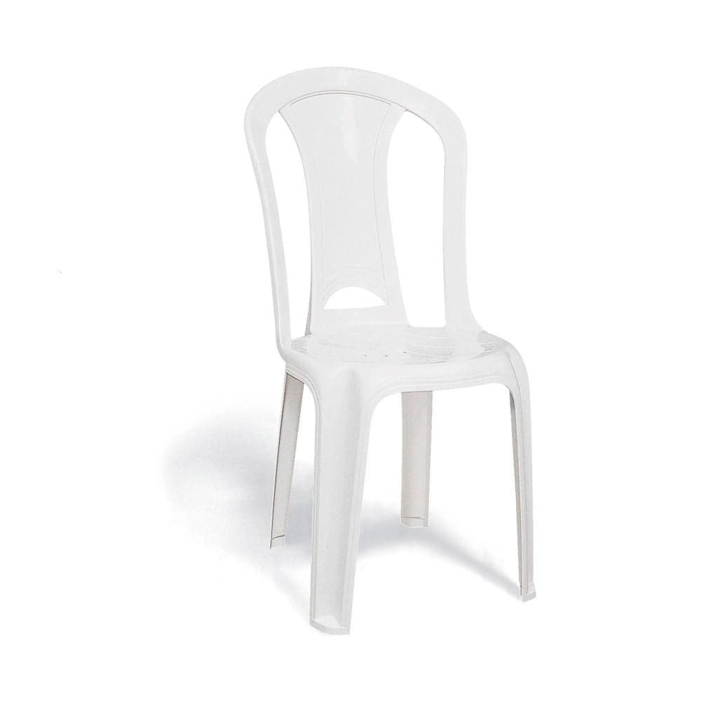 Cadeira Plastica Bistro Giovana Branca Sem Braco Cap150kg - Duo