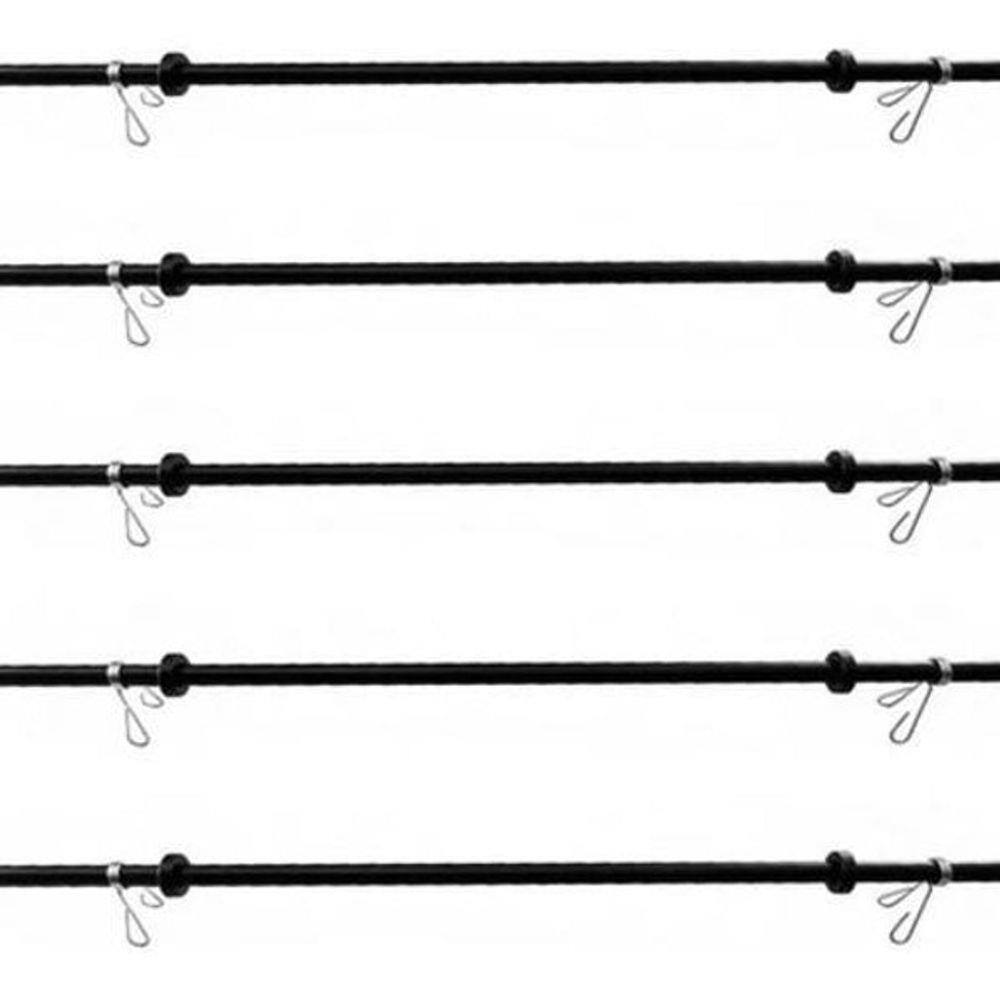 Kit 5 Barras Body Pump Musculação Academia Com Presilhas