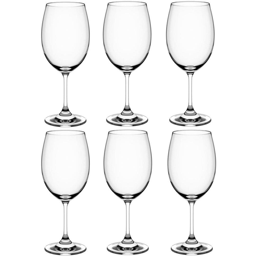 Jogo de Taças de Vinho Cristal 6 Peças Taças Para Vinho 450ml Transparente Sense