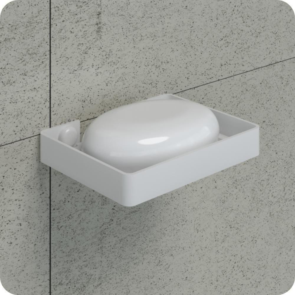 Suporte Porta Sabonete Para Banheiro de Parede Branco Plus