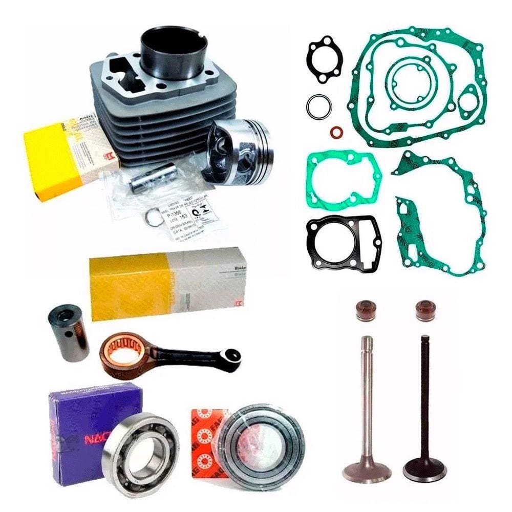 Kit Motor Cbx 200 Strada Nx 200 Xr 200 Rolamentos Biela