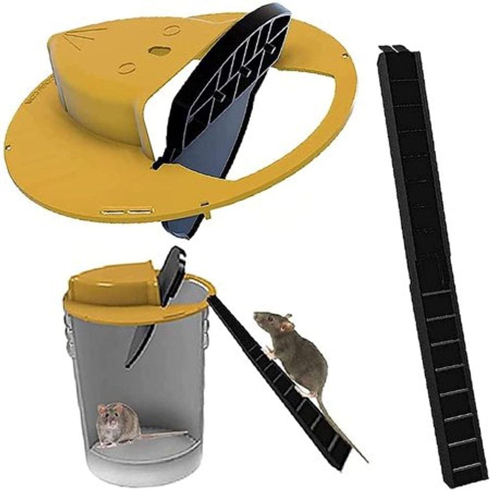 Armadilha Ratoeira Pega Rato Balde Reutilizavel Ratazana Camundongo