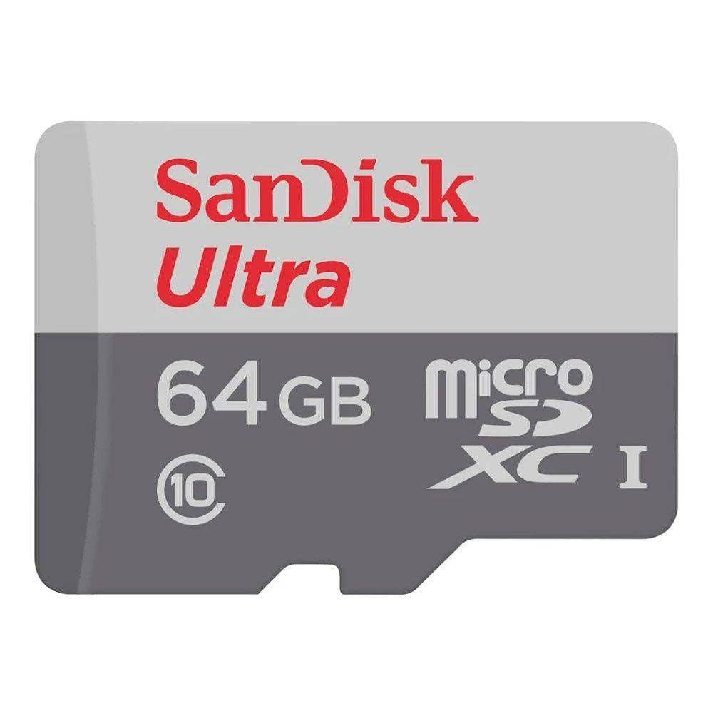 Cartão Micro SD 64GB Ultra Classe10 Sandisk 80MB/S