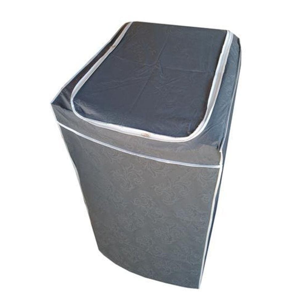 Capa Maquina De Electrolux 11 12 13 Kg Abertura Zíper Cinza