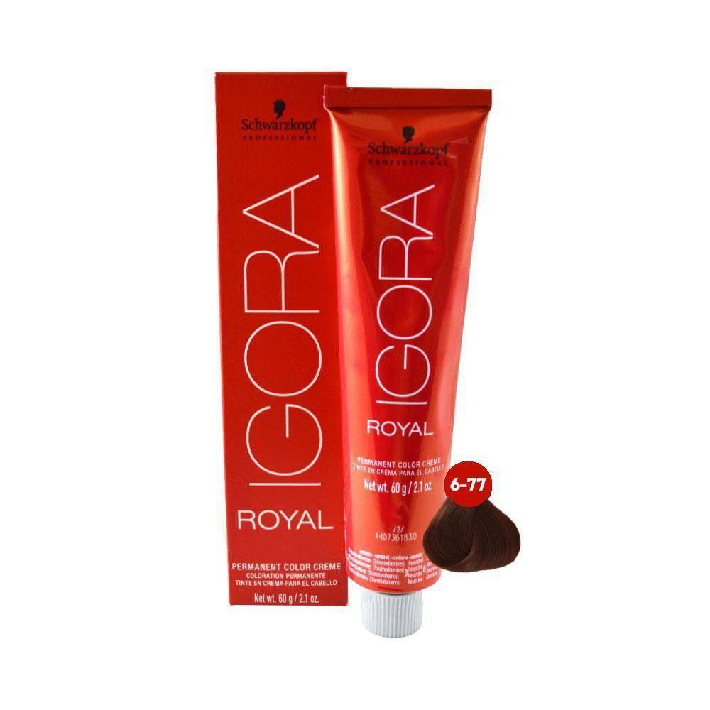 Coloração Igora Royal - Schwarzkopf - 6.77 Louro Escuro Cobre Extra - 60g