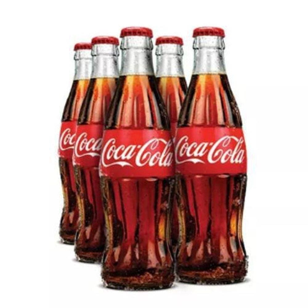 Kit 6 Unidades Coca Cola Garrafa Vidro 250Ml