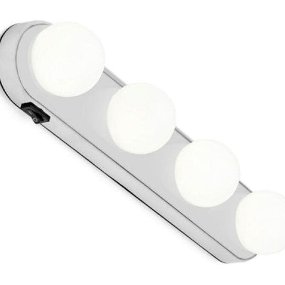Luz De Espelho Camarim Led 4 Lampadas Portátil Maquiagem