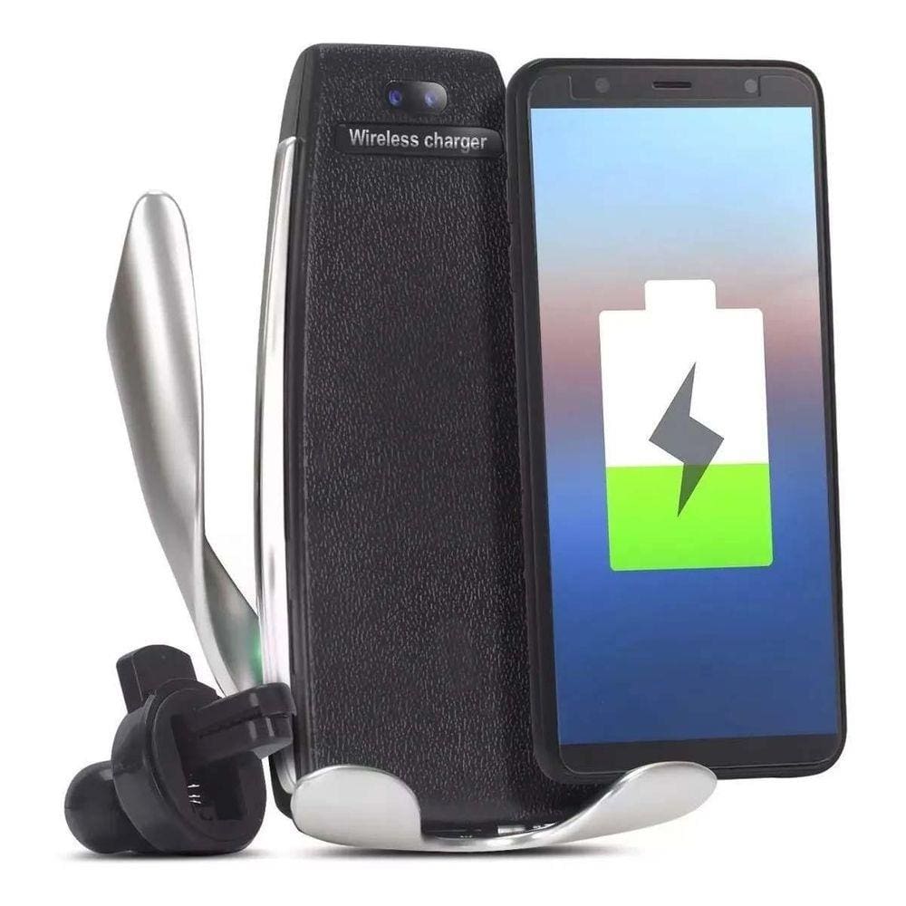 Suporte Celular Carro Veicular Carregador Wirelless Qi Fast