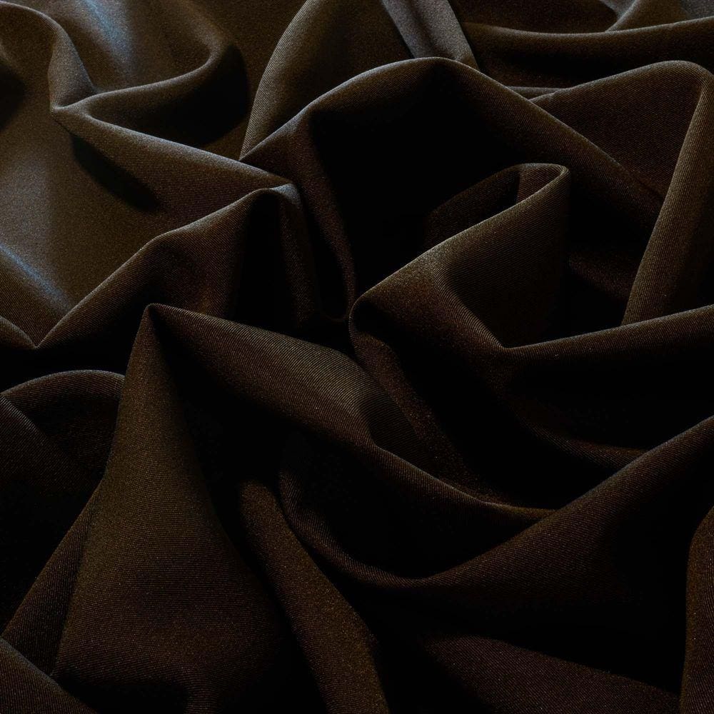 Tecido Gabardine Two Way Marrom Com Elastano 1,50 M Largura