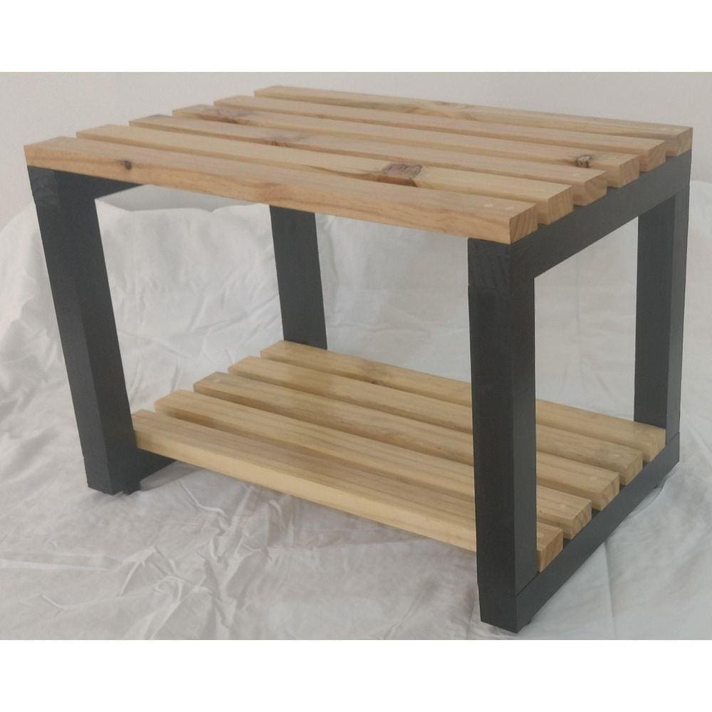 Banco Sapateira Simples Preto 43X38X58Cm