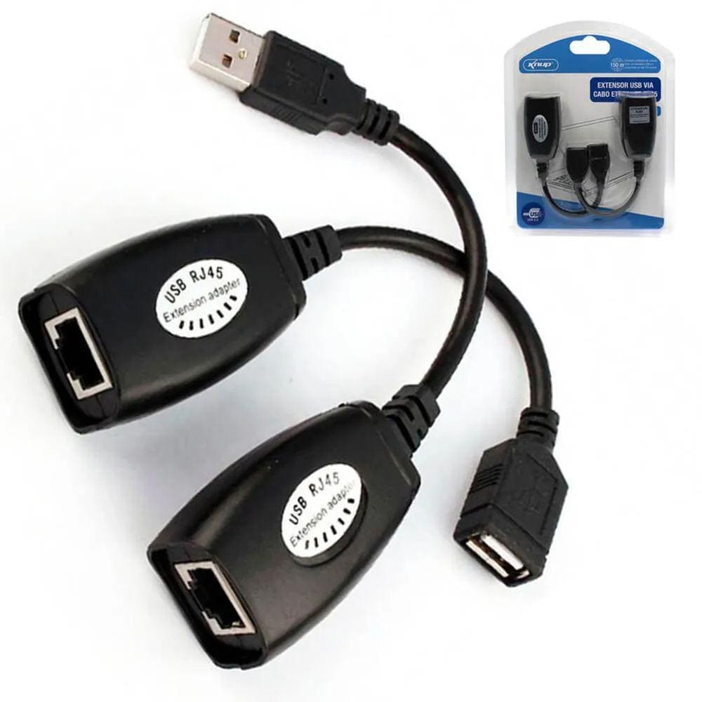Extensor USB Via Cabo de Rede RJ45 - Knup