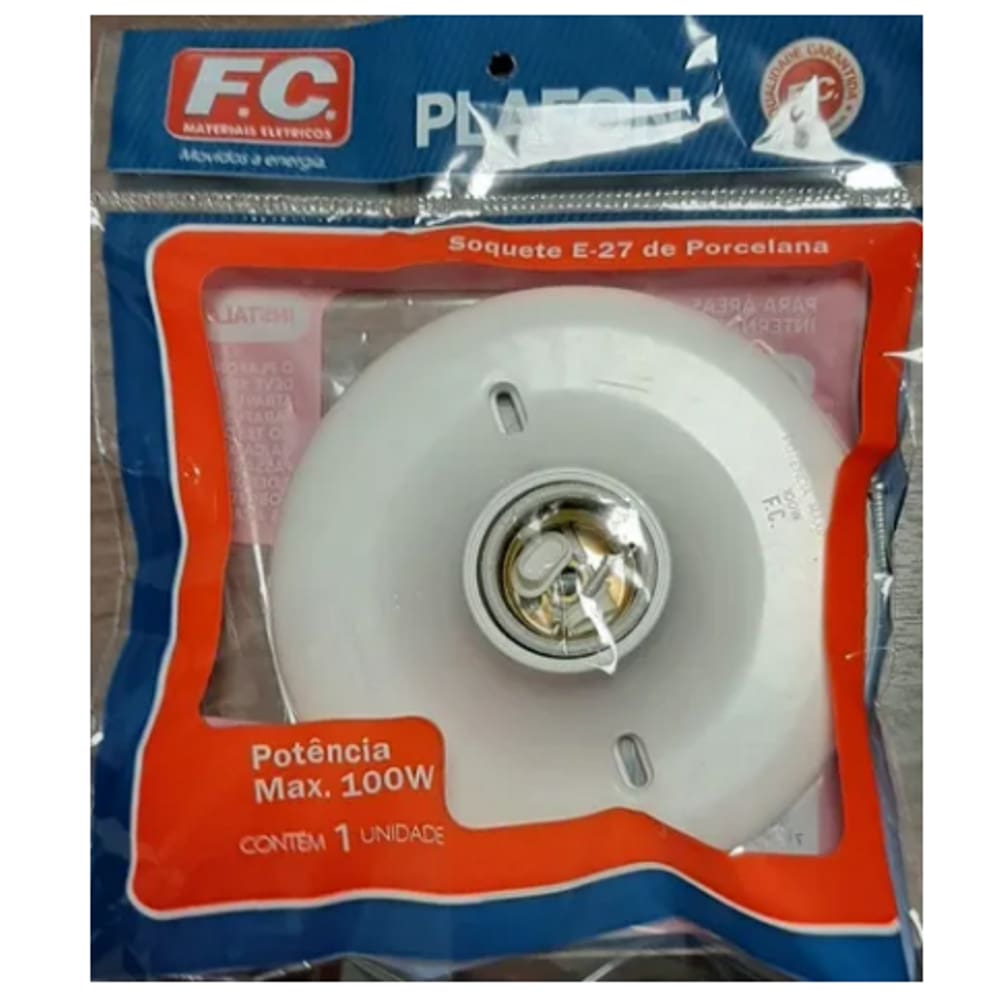 Plafonier Com Soquete De Porcelana Pop Bc