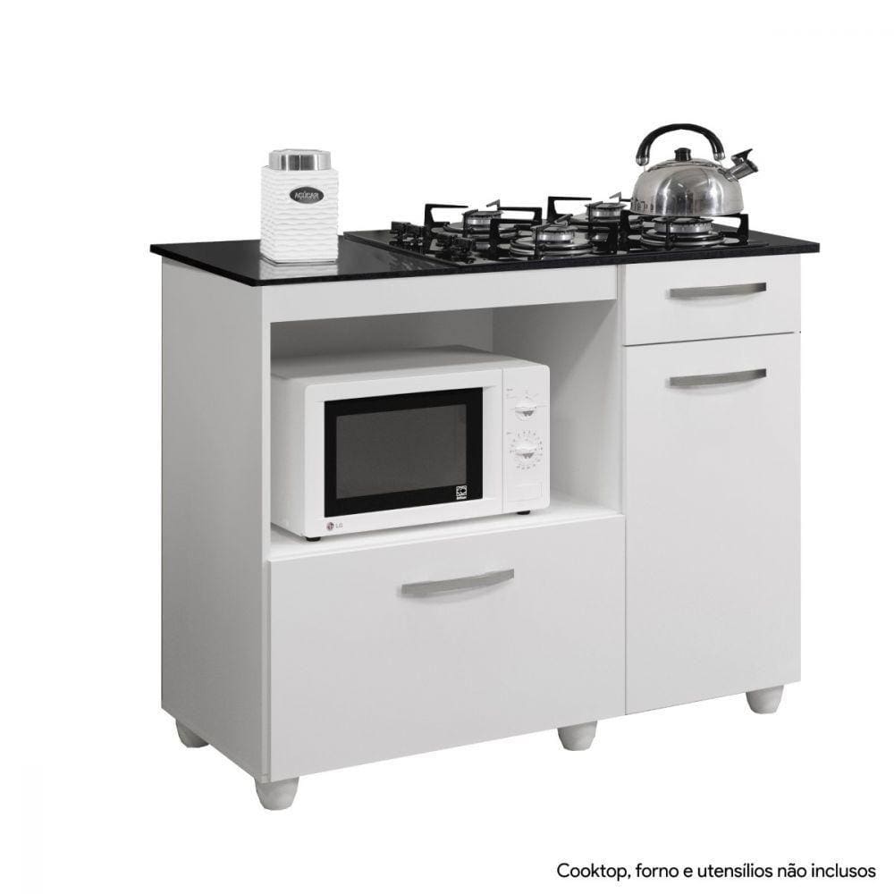 Balcão Para Cooktop 4 Bocas Violeta Branco
