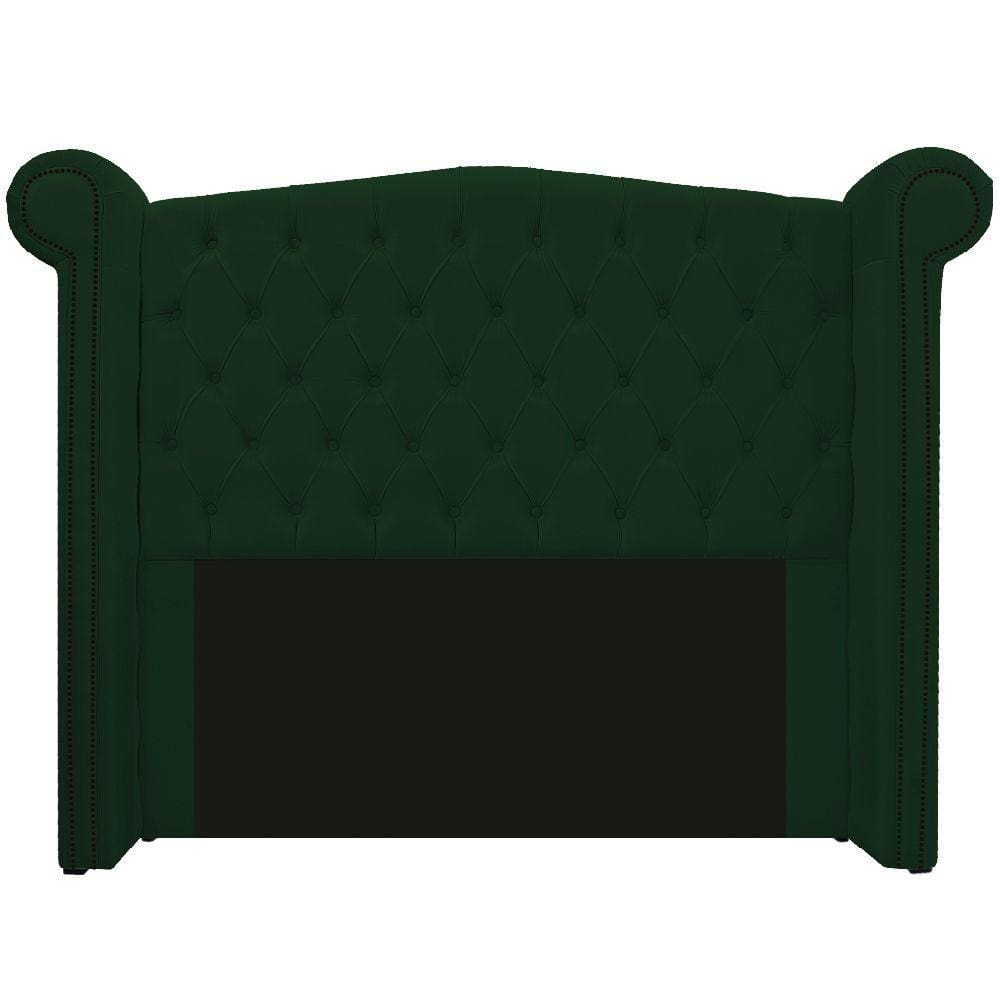 Cabeceira Estofada Veneza 195cm Suede Verde