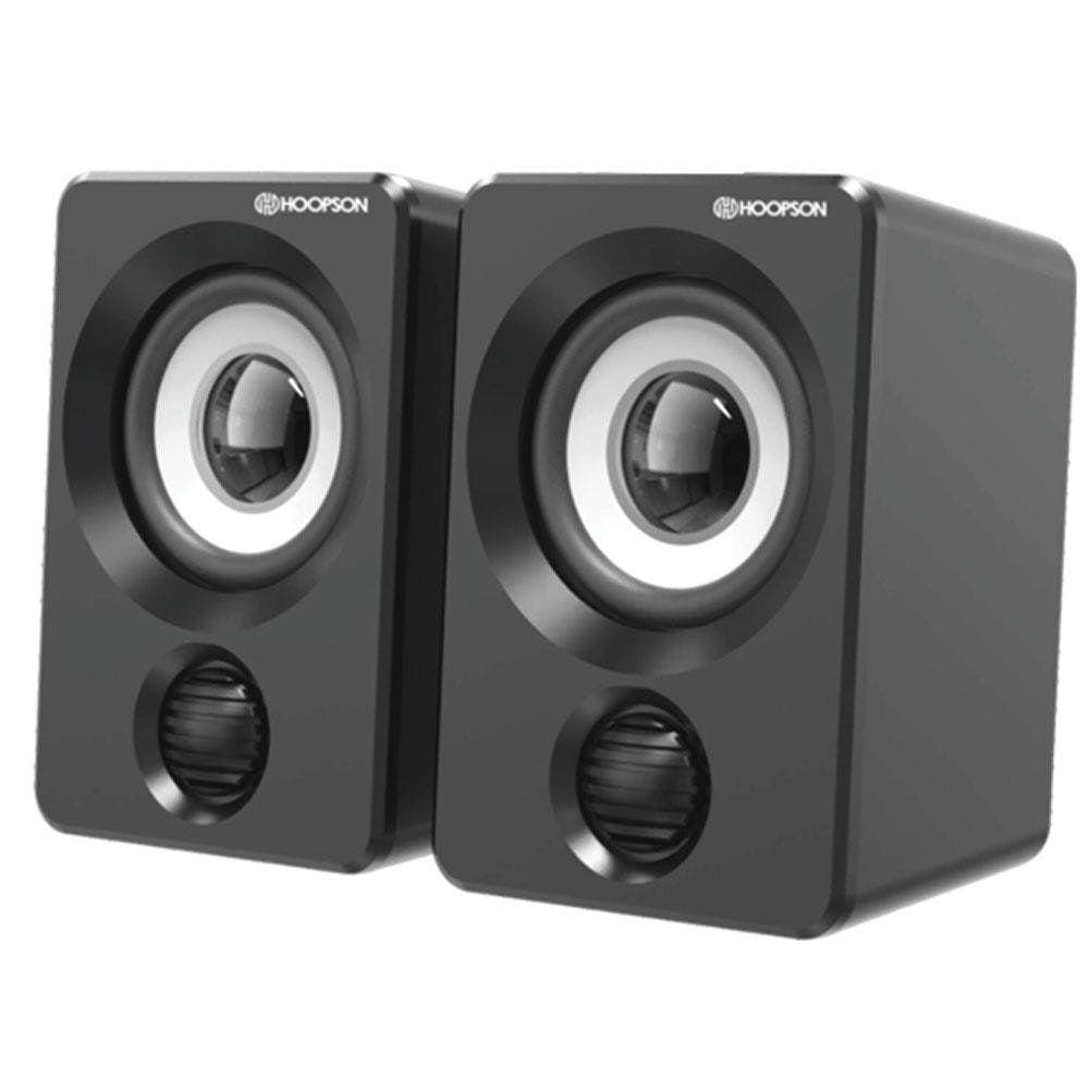 Caixa De Som Hoopson 2.0 Canais 6W Preto Usb Cx-Pc019Pt