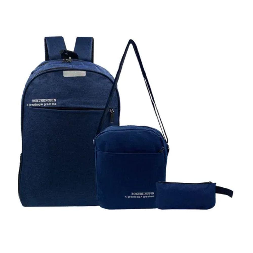 Kit Mochila Para Notebook + Shoulder Bag + Necessaire
