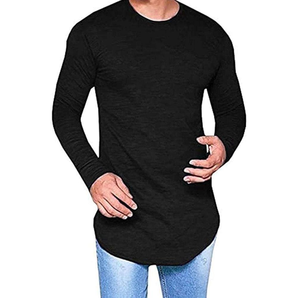 Camisa Longline Swag Masculina Manga Longa Style Homem