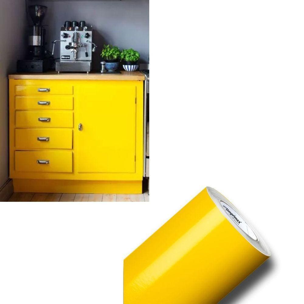Adesivo Vinil Envelopamento 30mx50cm Amarelo