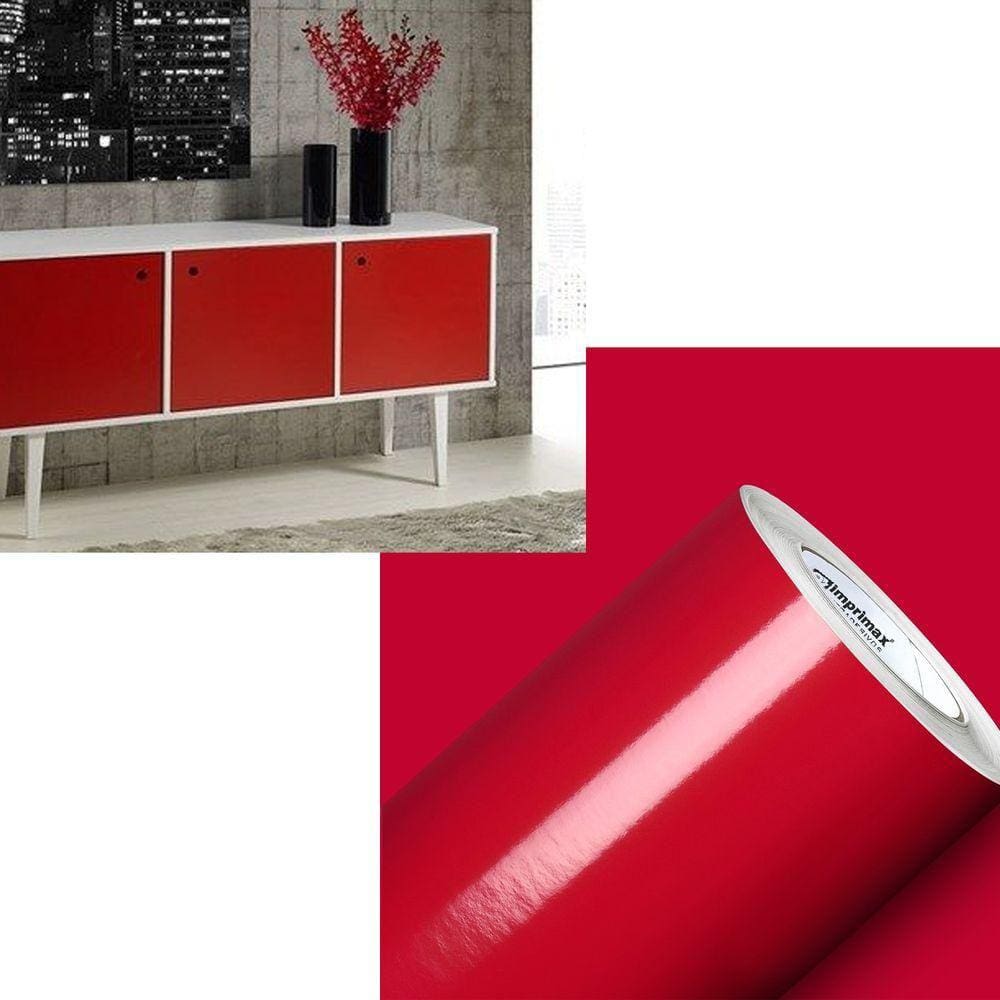 Adesivo Vinil Envelopamento 5mx50cm Vermelho