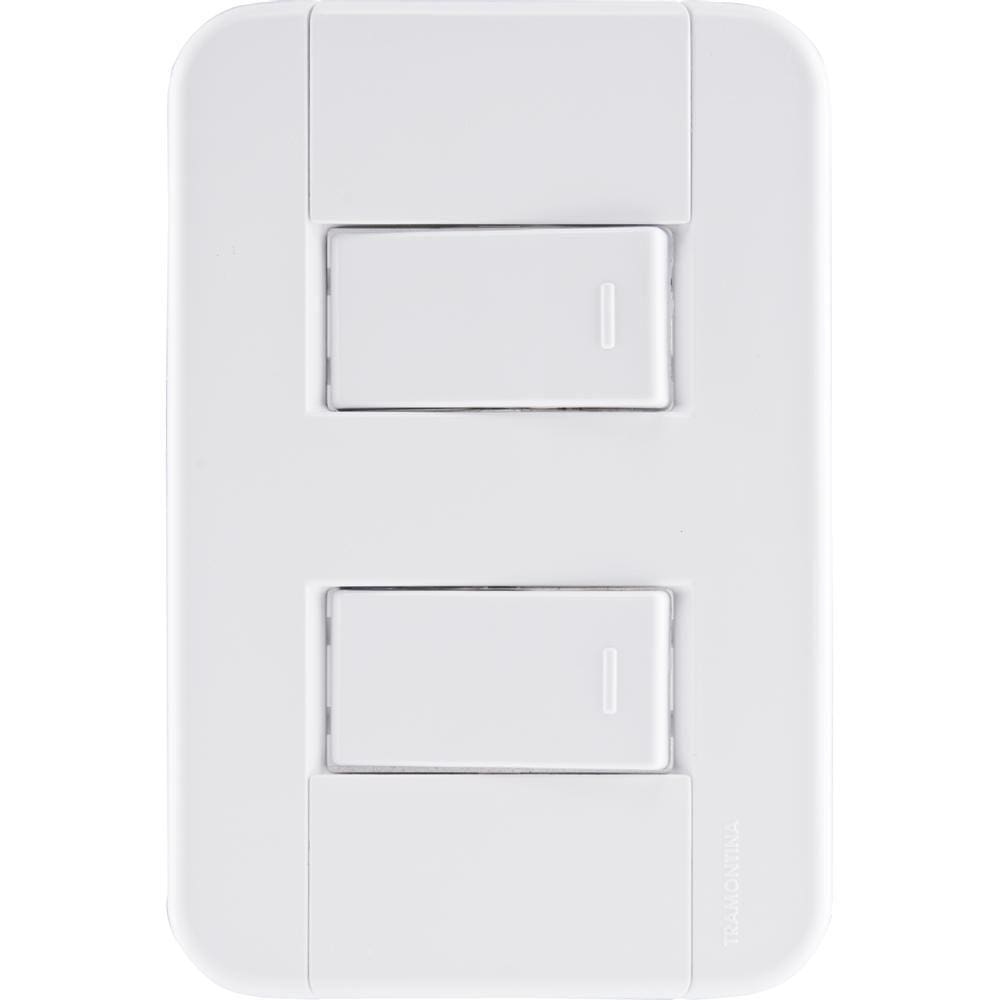 Conjunto 4x2 com 2 Interruptores Simples 10A 250V Tramontina