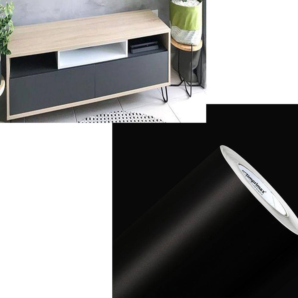 Adesivo Vinil Envelopamento 2mx50cm Preto Fosco