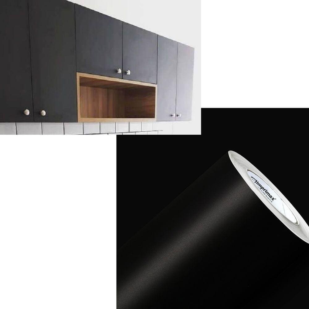 Adesivo Vinil Envelopamento 1mx50cm Preto Fosco