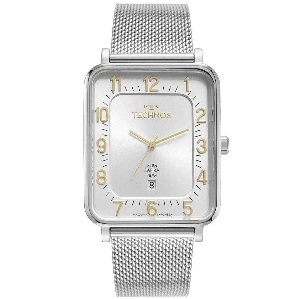 Relógio Masculino Technos Classic Slim Prateado Gm10Ys/1B