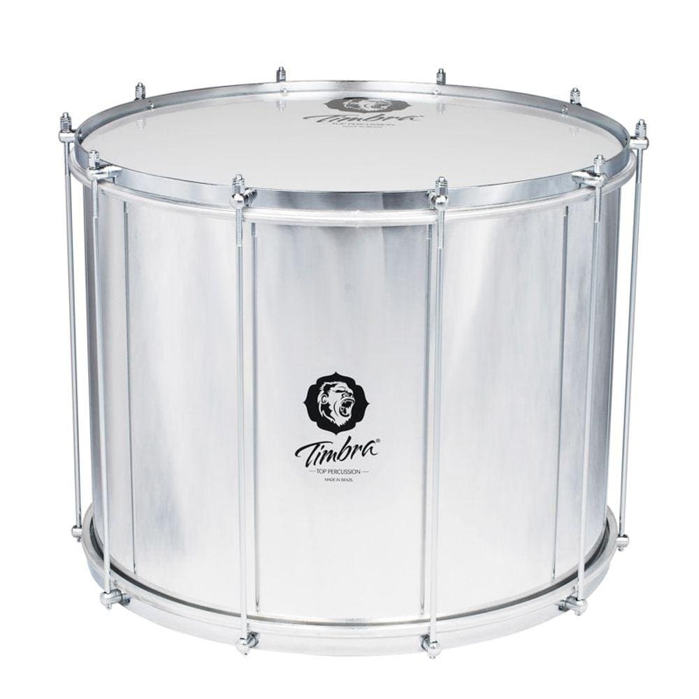 Surdo axe 20 polegadas x 40 cm aluminio com aro cromado pele