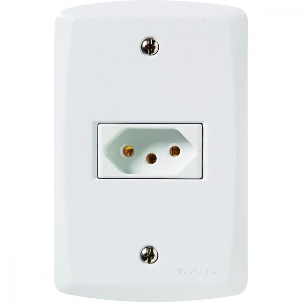 Conj 4x2 1 Tomada 2p+t 20 A 250 V Tramontina Lux2 Branco