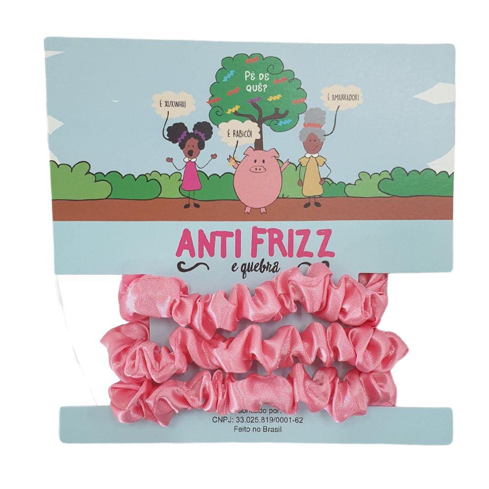 Kit 3 Xuxinhas Anti Frizz E Quebra Rosa Chiclete