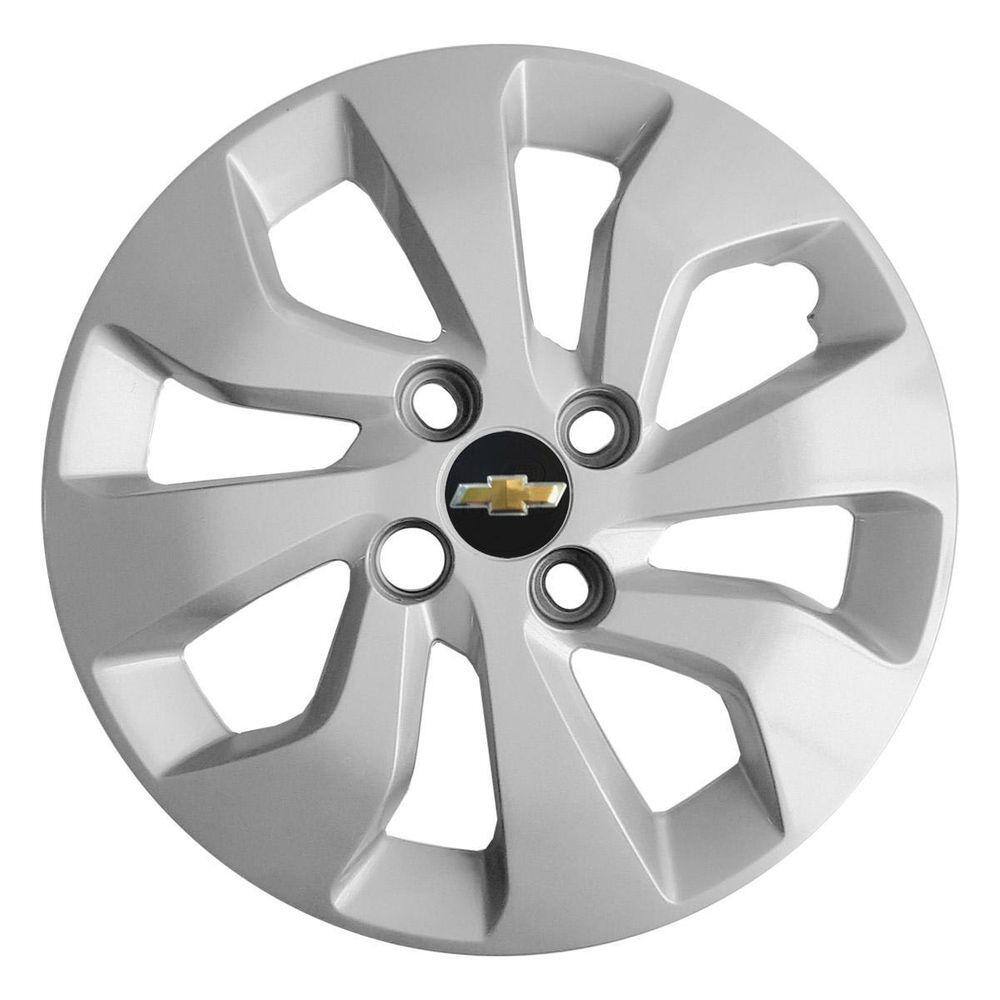 Kit 4X Calota Gm Onix Prisma Aro 14 Emblema 373Cb