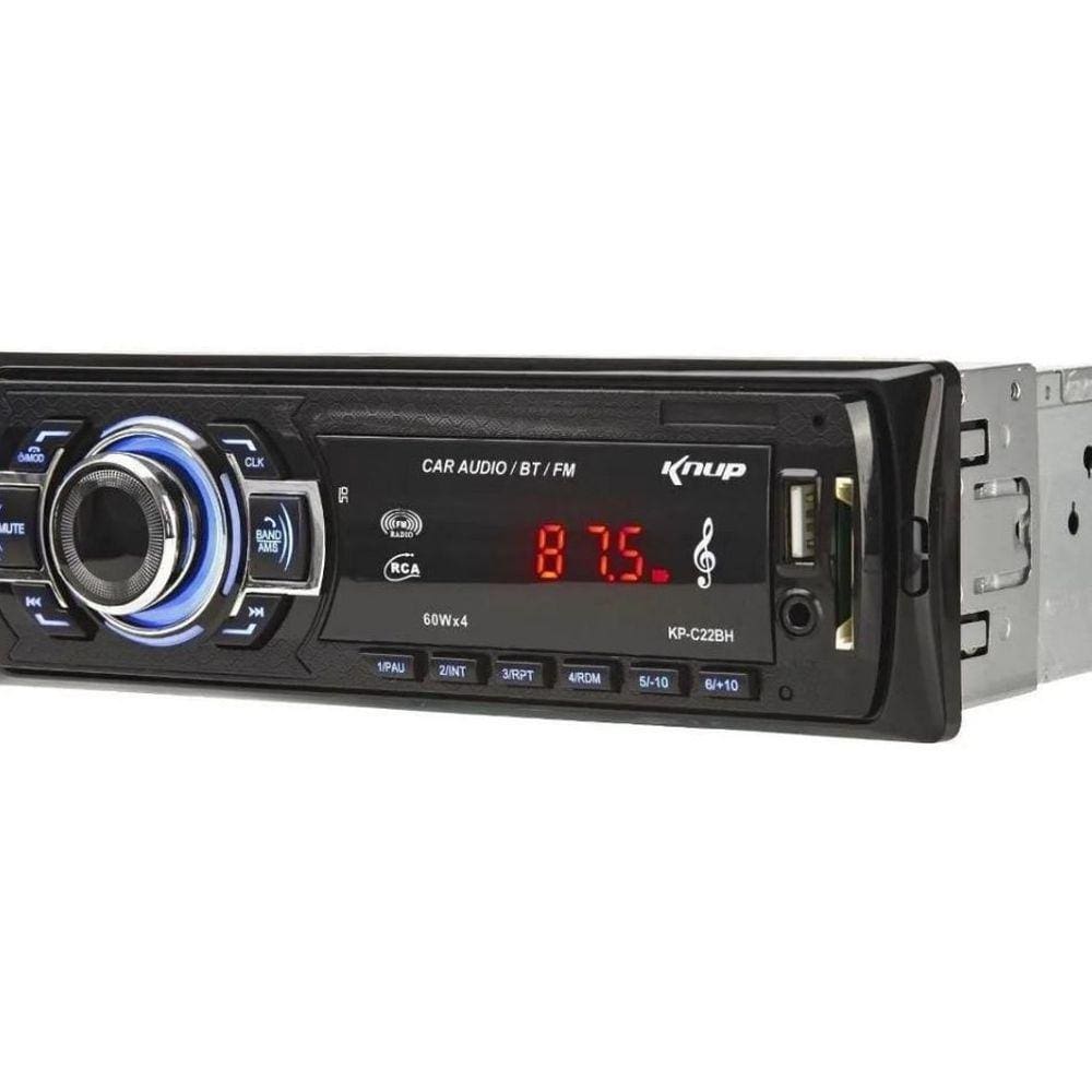 Som Automotivo Radio Knup Bluetooth Mp3 Usb Sd Controle Remo