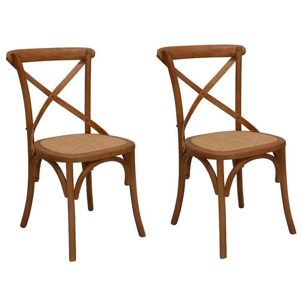 Conjunto com 2 Cadeiras Katrina Marrom