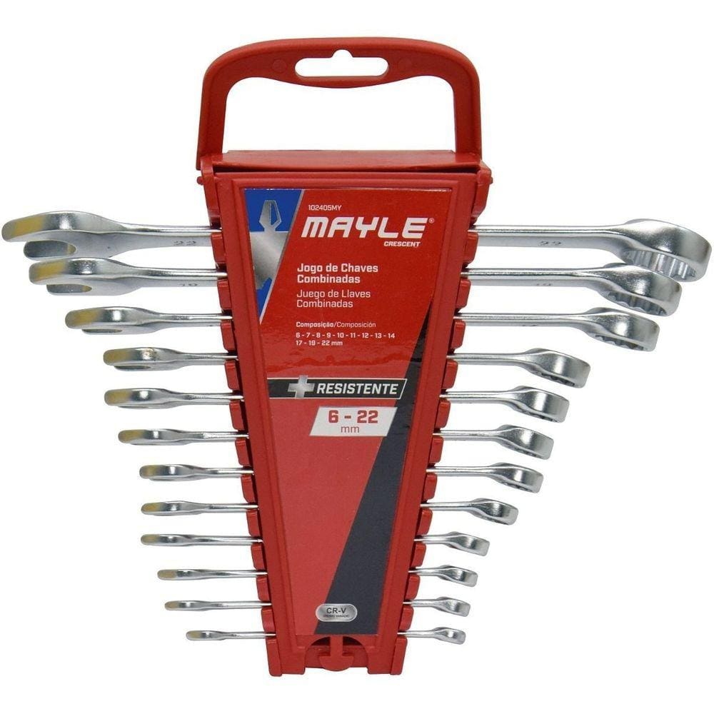 Jogo De Chaves Combinadas 6 A 22mm Com 12 Peças Mayle