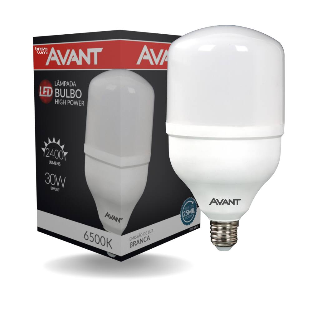 Lâmpada High Led Avant 30W Bivolt E27 6500K Luz Branca