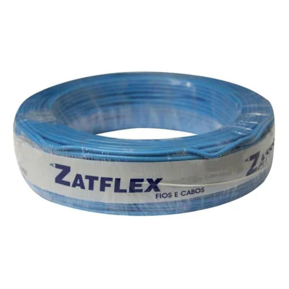 Fio Cabo Flex 1,5Mm 750V Azul Rolo 100 Metros Zatflex