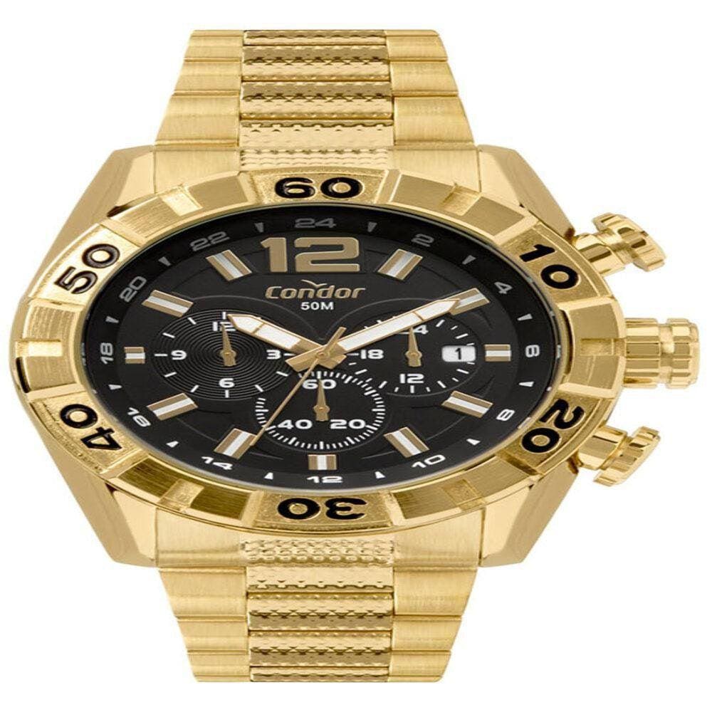 Relógio Condor Masculino Civic Dourado Covd33Avt/4P