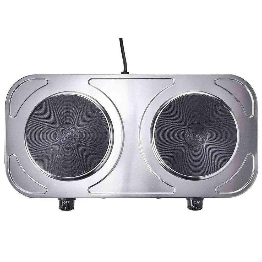 Fogão Elétrico De Mesa Agratto 2 Pratos Inox Portátil 220V