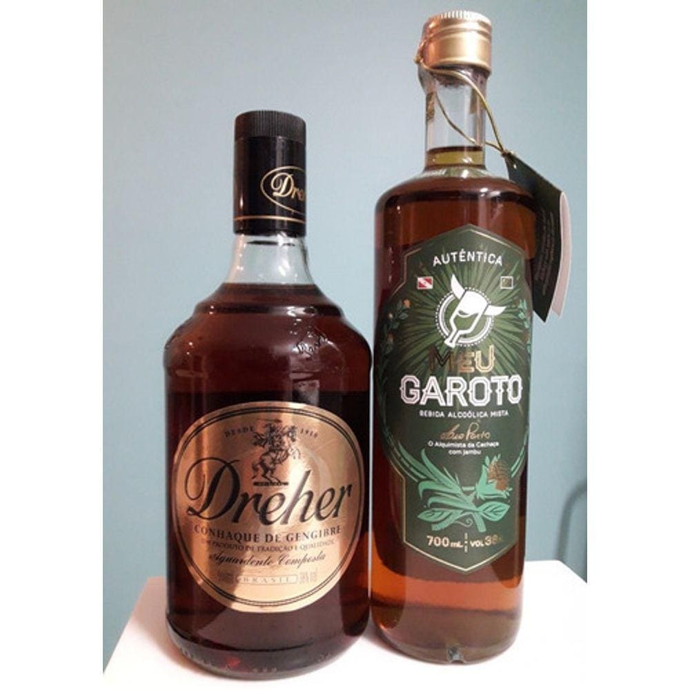 Conhaque De Gengibre Dreher 900ml + Cachaça De Jambu 700ml