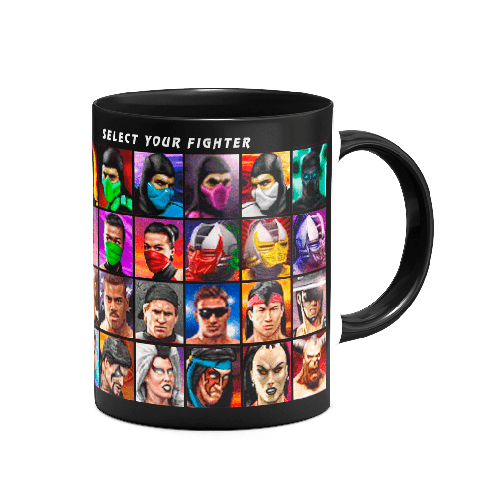 Caneca Gamer B-black - Mortal Kombat Fighter select