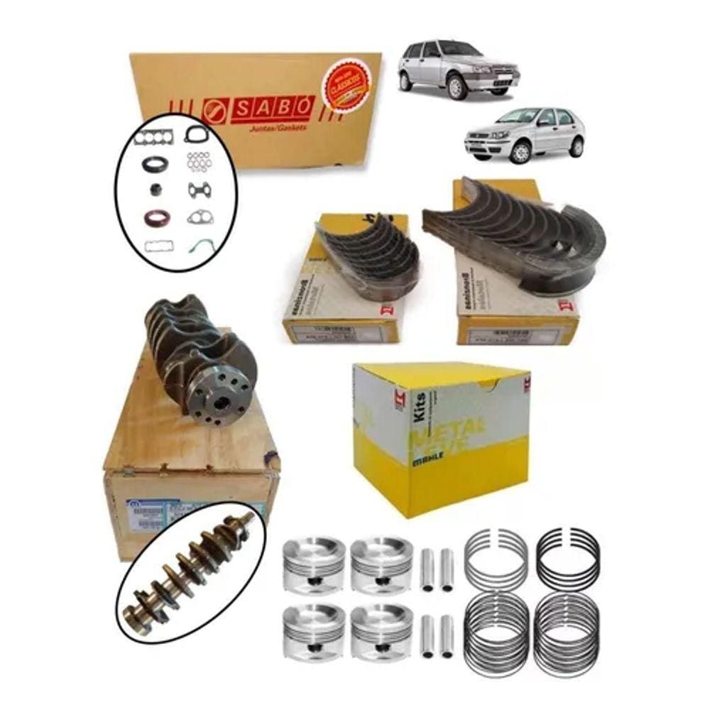 Kit Motor Palio Fire 8/16v Juntas Eixo Virabrequim Bronzinas