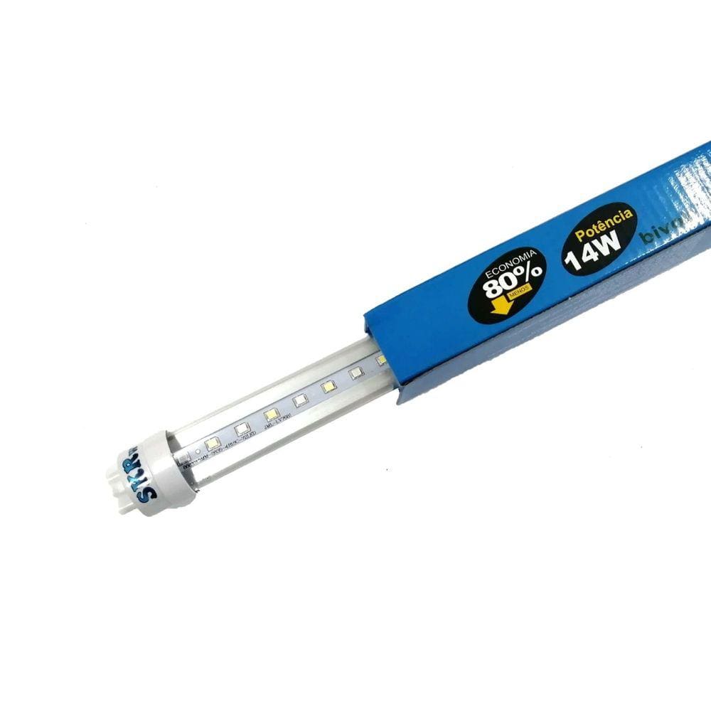 Lâmpada De Led Skrw Tubular T-8 14w Azul 90cm