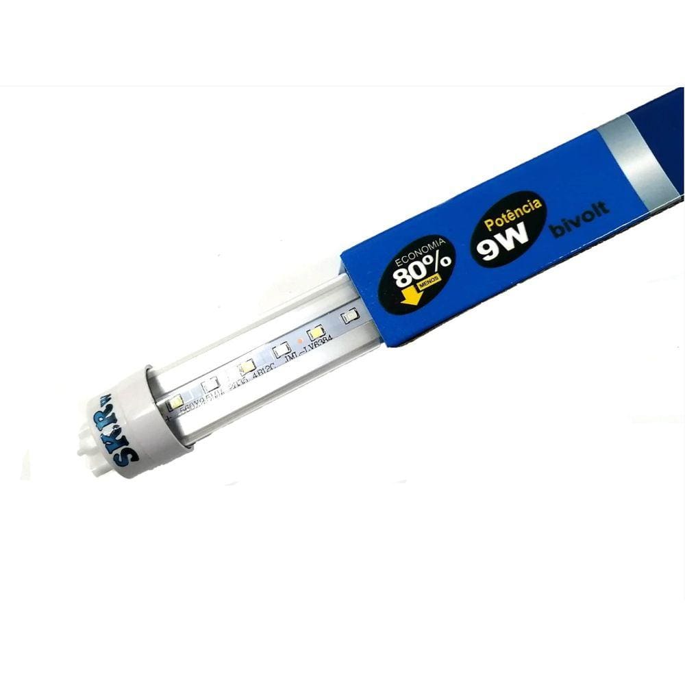 Lâmpada De Led Skrw Tubular T-8 9w Azul 60cm