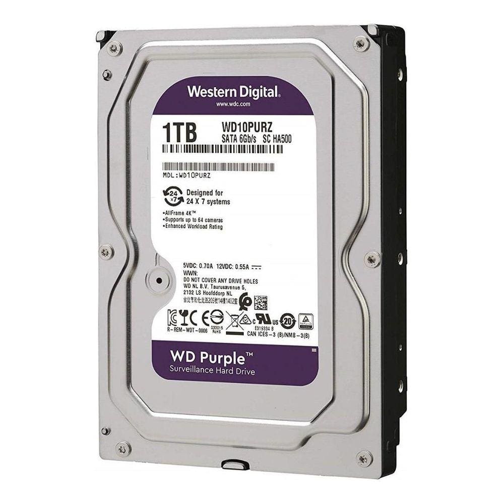 Hard Disk Western Digital Purple 1Tb Wd10Purz