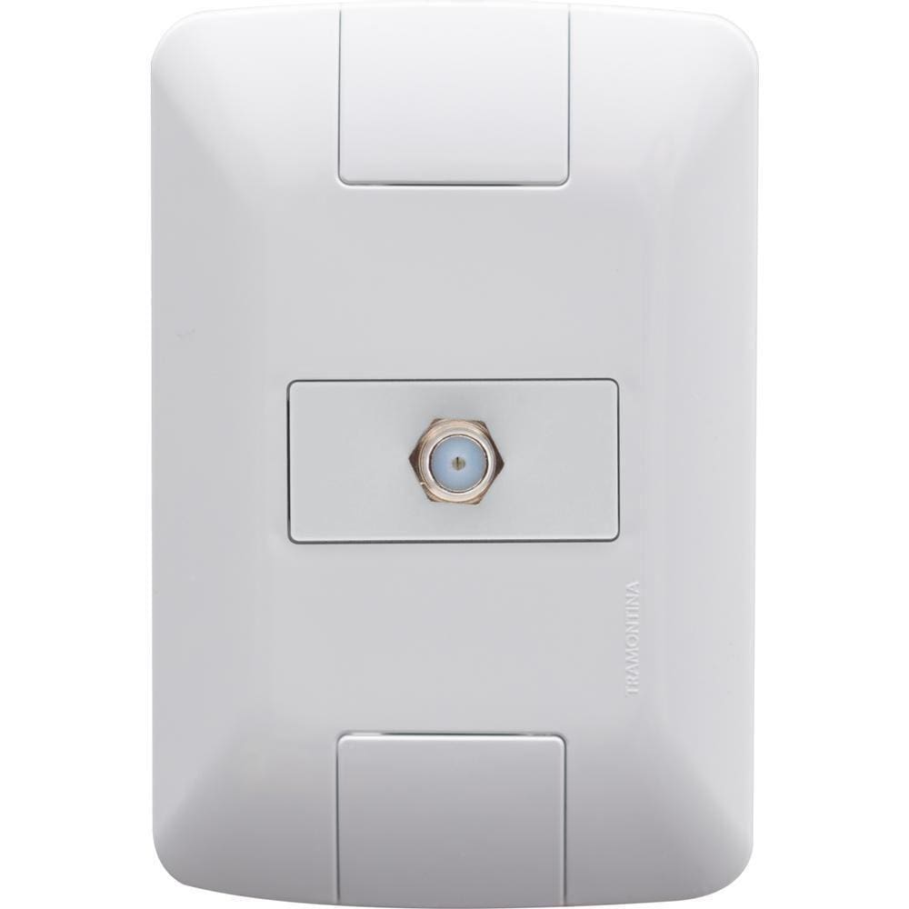 Conj 4x2 1 Tomada Tv/sat Coaxial Tramontina Aria Branco