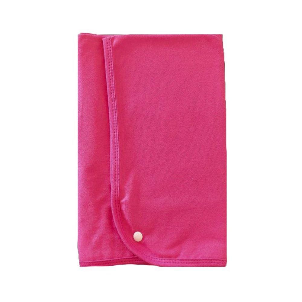 Toalha Pink Anti Frizz Grande - 100% Algodão - Malha Fio Penteado - Finalização de Salão - 55x75 com Botão