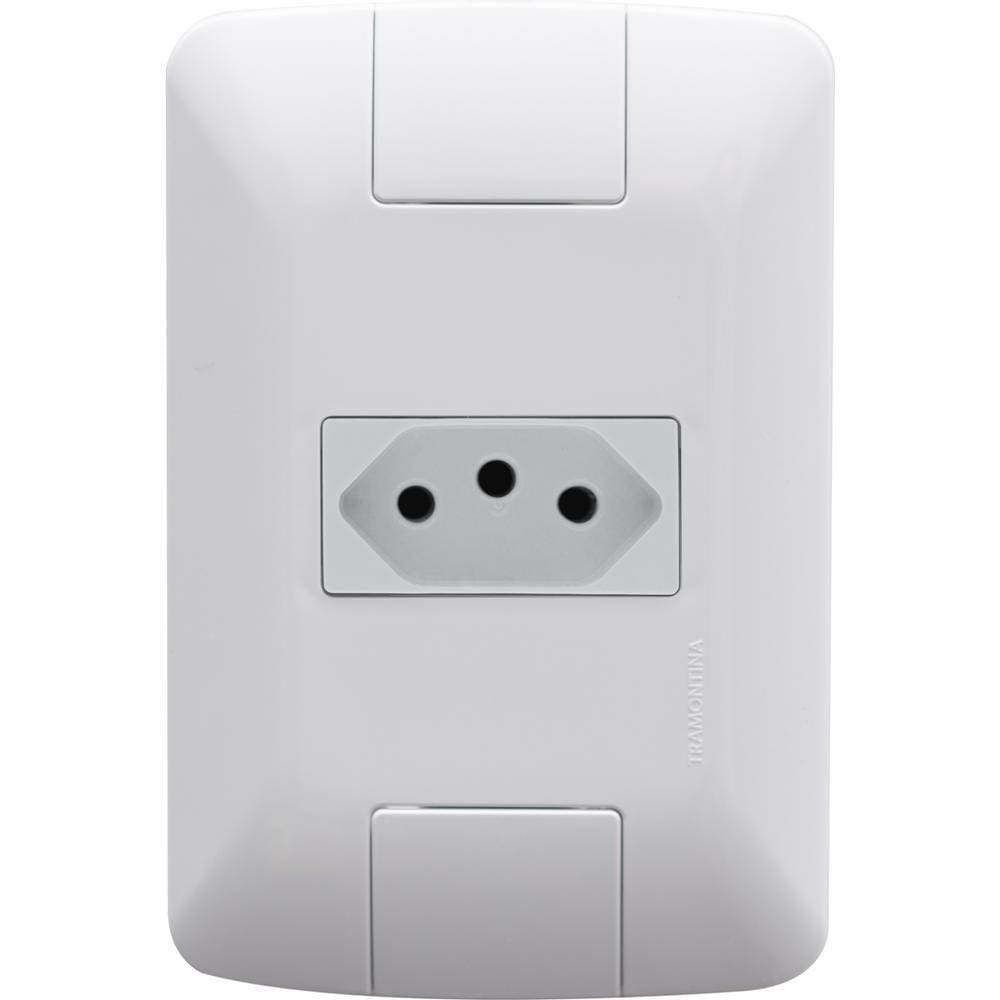 Conj 4x2 1 Tomada 2p+t Tramontina Aria 10 A 250 V Branco